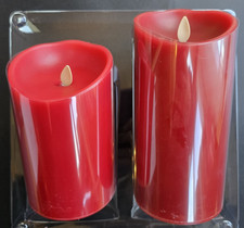 Luminara Flameless Real Flame Effect Candles 2 Pack Remote Control Red New