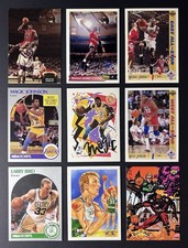 Lot of (9) Basketball Cards - Michael Jordan, Magic Johnson, and Larry Bird