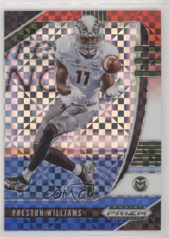 2020 Panini Prizm Draft Picks Red White & Blue 16/99 Preston Williams #84 0b3