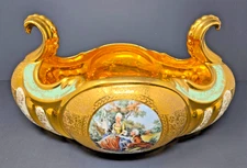 Le Mieux Center Piece 24k Gold Decoration Louis XVI Style Medallion Paintings