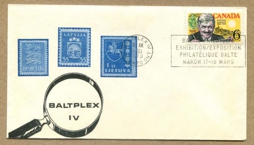 CANADACANADA 1973 BALTPLEX IV Baltic Philatelic Exhibition, 6¢ Sc#504 FDC