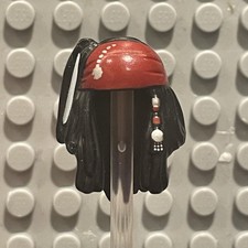 LEGO Captain Jack Sparrow Minifigure Parte Capelli Bandana Pirata dei Caraibi