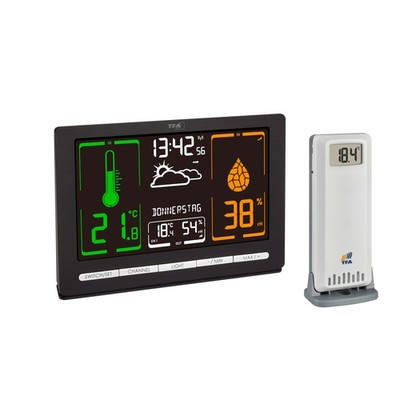 Digitale Funk Wetterstation METEOchrome, 35.1132, gut ablesbaren VADisplay, W...