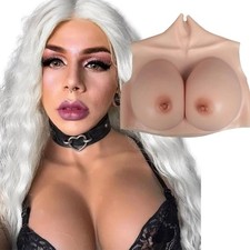 C-G Cup Silicone Breast Forms Breastplate Fake Boobs For Drag Queen Crossdresser