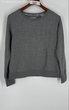 Tommy Hilfiger Womens Gray Crew Neck Long Sleeve Pullover Sweatshirt Size M