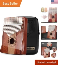 Stunning 17-Key Kalimba - Vibrant Sound & Easy Learning with Case Included