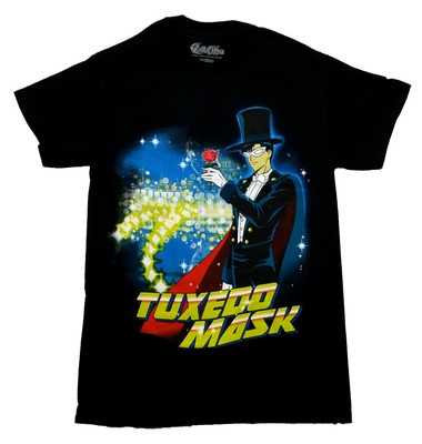 Sailor Moon New Adult T-Shirt - Tuxedo Max Rose Magic Over Name