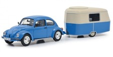 Schuco Volkswagen Beetle 1.6i With Caravan Eriba Trailer 1970 1:43 450268300