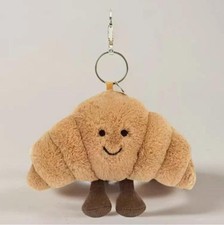 New 13cm croissant keychain plush toy doll gift with dust bag 33 