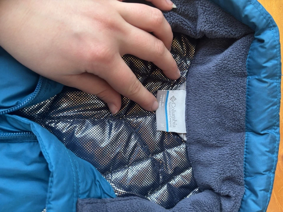 Chaleco Columbia para mujer M azul azulado Omni Heat ligero acolchado sin mangas Foto 2 de 2