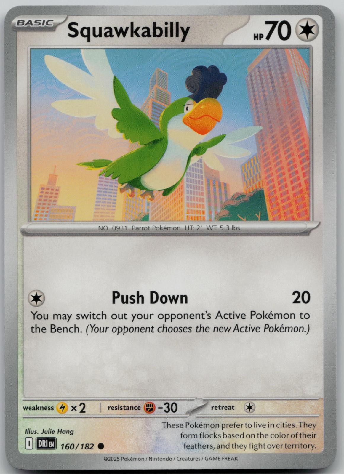 Squawkabilly 160/182 Common Destined Rivals Pokemon Near Mint