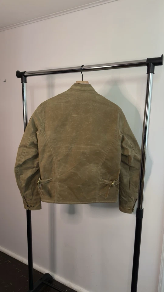 Vanson - Stormer Jacket - Tan Waxed Canvas Men’s Small - Image 2 of 4