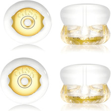 Earring Backs,18K Gold Silicone Earring Backs for Studs/Droopy Ears,Locking S...