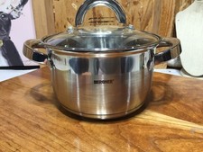 Bergner 1.5L  Sauce Pot Stainless Steel 18/10 S0174 0724 Glass Lid