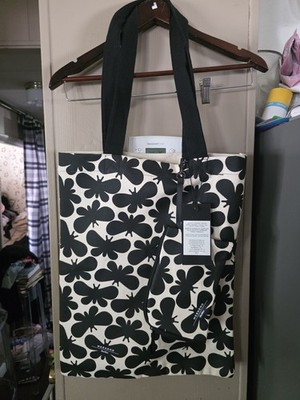 Max Mara Weekend Canvas Tote Bag with Pouch Butterfly Print Purse New Read Desc