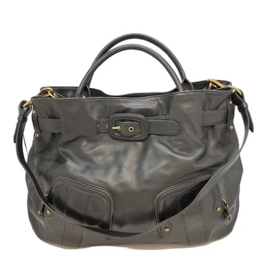 Sac à main COLE HAAN 2-Way en cuir noir pour femmes - Photo 1/4