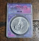 1985 1oz .999 American Prospector MS68 Engelhard-Eagle Reverse ANACS TraderBea