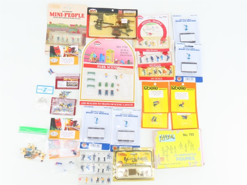 LOT of 25+ HO Scale Labelle/Woodland Scenics Assorted Figures/People