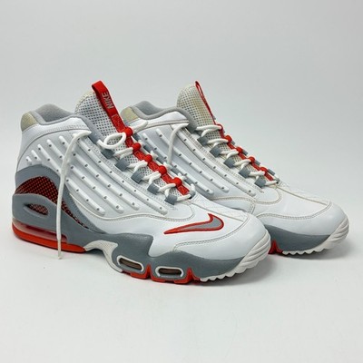 2011 Nike Air Griffey Max II White Orange Grey Men Size 12 Shoes 442171-108
