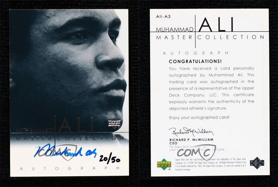 2000 Upper Deck Master Collection 20/50 Muhammad Ali #Ali-A3 Auto - Image 3 of 3