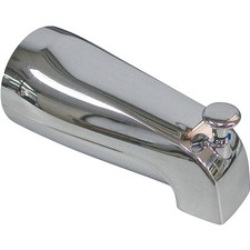ProSource PMB-046 Bathtub Spout, 5-3/8 in L, 1/2 in Connection, IPS, Zinc, Chrom