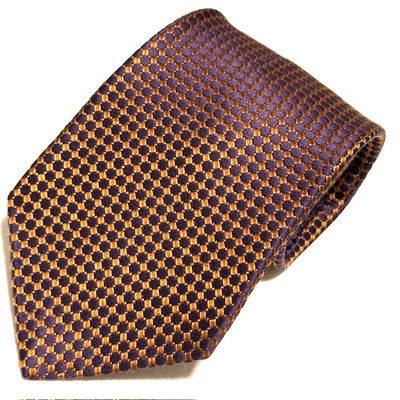 Ike Behar Tie Iridescent Red Rust Linear Polka Dots Modern Elegance Stylish USA