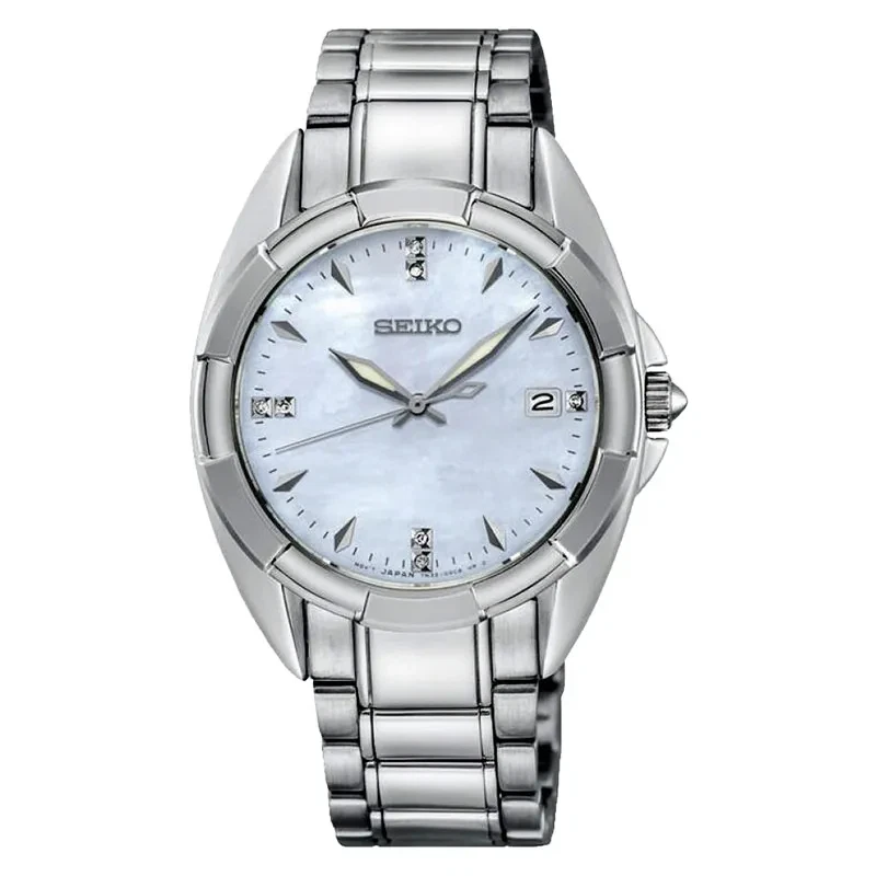 Reloj para mujer Seiko SKK885P1 cuarzo esfera azul claro acero inoxidable