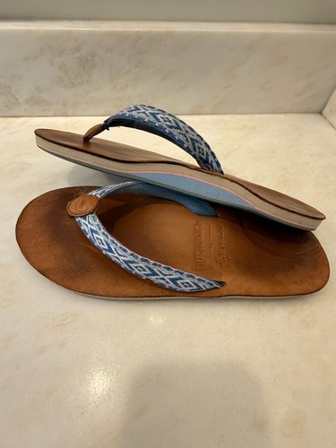 Peter Millar x Hari Mari Leather Flip Flops Women's Size 8