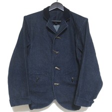 Original tag Y's Yohji Yamamoto corduroy collar denim jacket blue mens USED