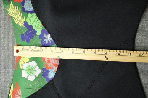 Hevto Mercury 1 Shorty Wetsuit Women's XS Black Green Flowers Hawaiian Neoprene - Picture 4 of 22