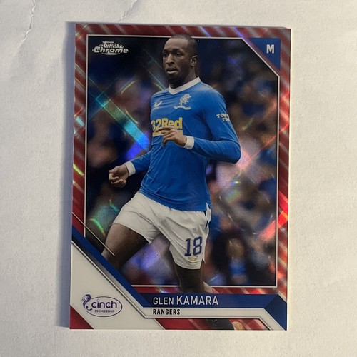 2021-22 Topps SPFL Chrome - Glen Kamara - Red Tartan Refractor /5 Rangers