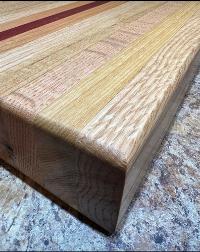 Custom Made Large Butcher Block/Cutting Board-Multiple Wood Species 19"x11"x2.25 - Picture 5 of 8