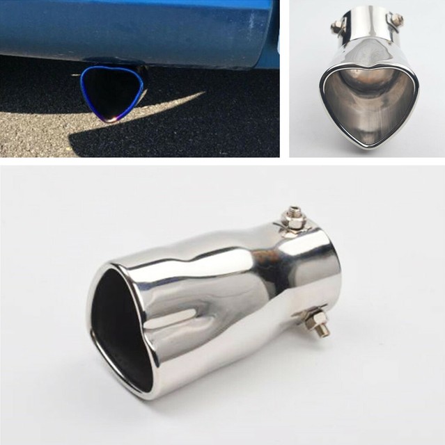 2.48" Car Styling Heart Shaped End Tip Tail Exhaust Pipe Muffler Anti