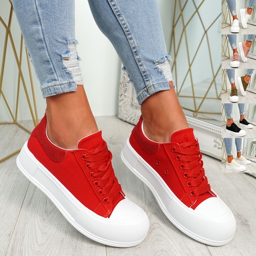 flatform canvas trainers