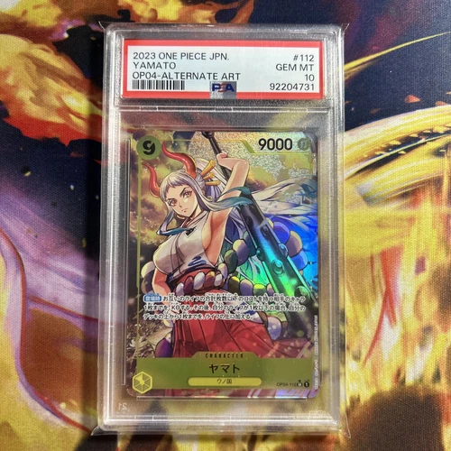 PSA 10 GEM MINT JAPANESE ONE PIECE 2023 YAMATO OP04-112 ALTERNATE ART