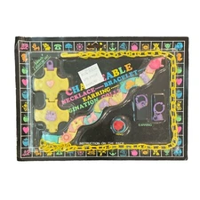 VTG 1980s Plastic Clip On Bell Charm Lot Chain Necklace Bracelet Ring Set New