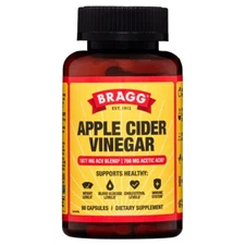 Bragg Apple Cider Vinegar Vitamin D3 Zinc Immune Weight Management 90 Capsules