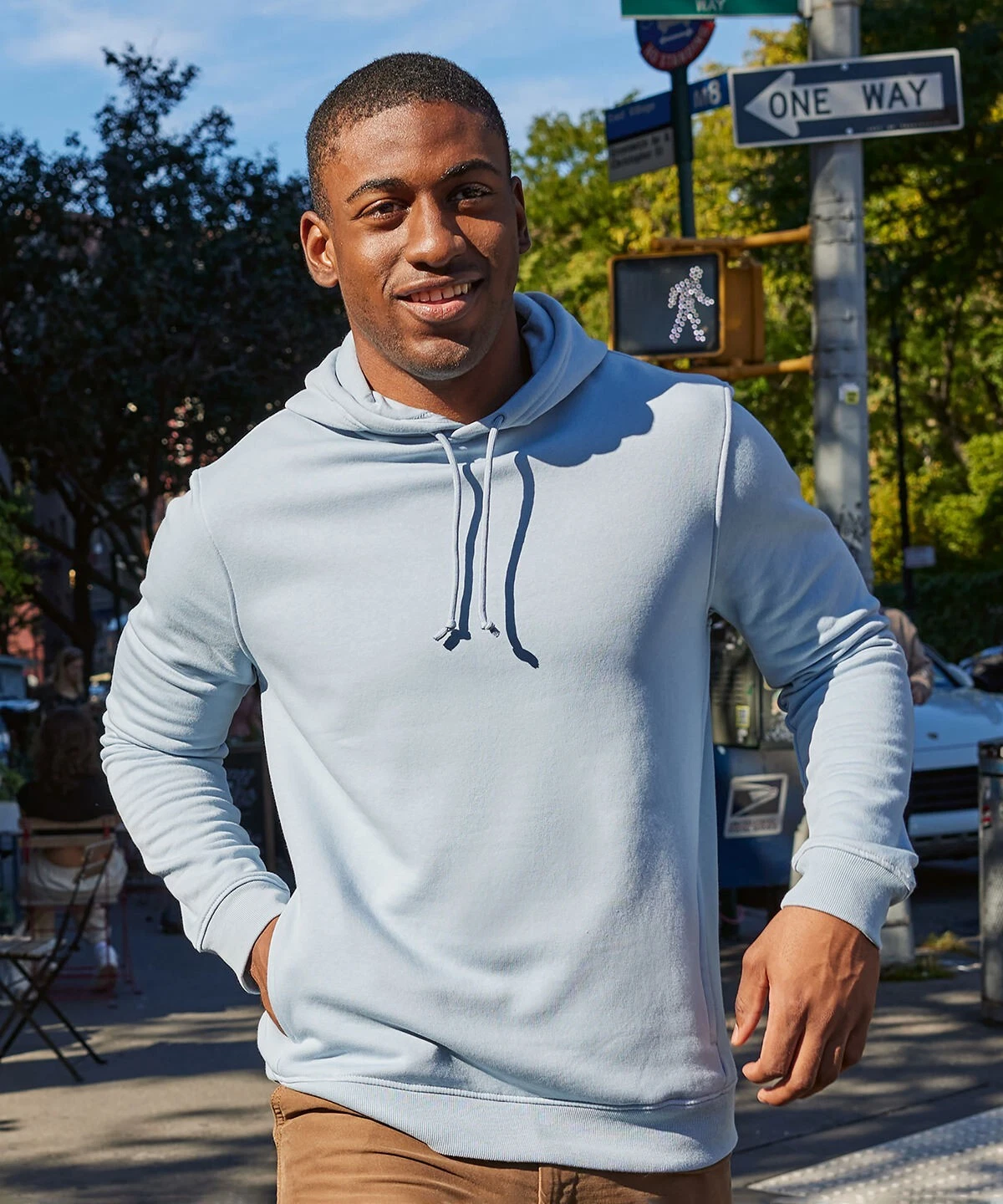 OFF WHITE Felpa Eco Collezione B&C Maglione con Cappuccio 21 Colori Gamma Ispirata Eco Friendly