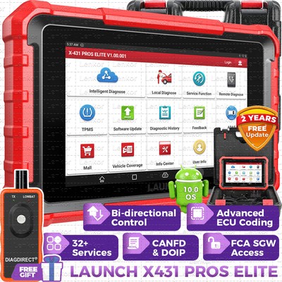 LAUNCH X431 Pros Elite V+ Pro3S+ Bidirectional Car Diagnostic Scanner Key Coding