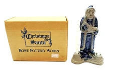 Rowe Pottery SANTA CANDLE HOLDER 1994 Annual Salt Glazed Figurine 8" Tall + Box