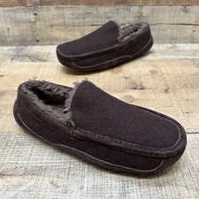 UGG Ascot Men  s Suede Leather Wool Slipper Chocolate Brown SN3233 Size 7