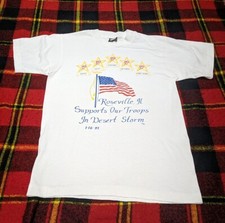Vtg Desert Storm T Shirt Vintage 90s Home Made In USA Size M Womens Roseville IL