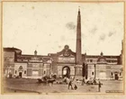 Unseen Rome Piazza del Popolo 1860c Bernoud Printed later in 70s from A. Mauri