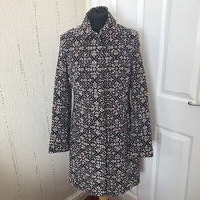 John Rocha Coat Size 12 Beige&black Design Detail