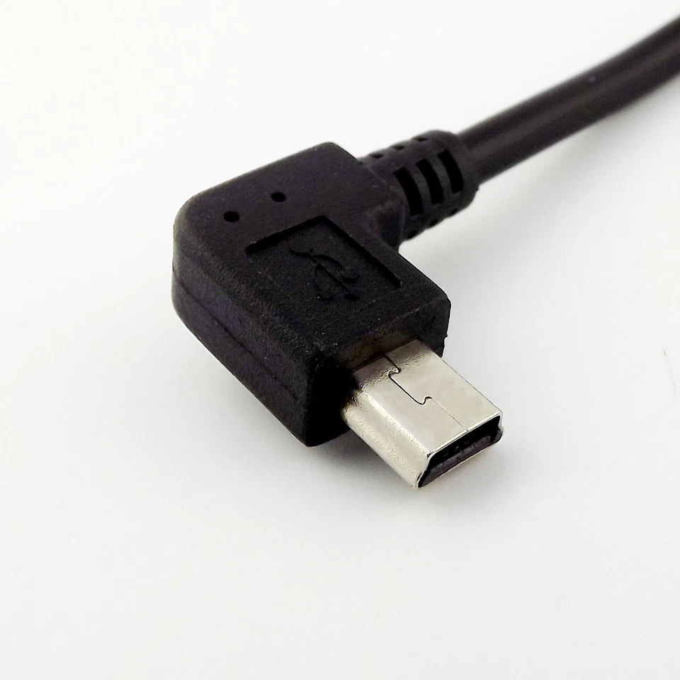 10x Mini USB 5 Pin Female To Male Right Angle Extension Data Adapter Cable Cord - Image 4 of 4