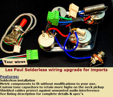 Les Paul / SG Metric Solderless Wiring Upgrade Retain More Neck highs