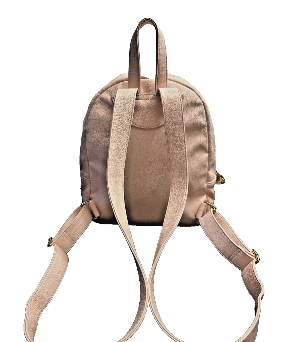 Betsey Johnson backpack‎ vegan tan/cream/pink adjustable with butterfly c… Betsey Johnson Backpack Butterfly &Flowers Pastel Pink Great  main image 3