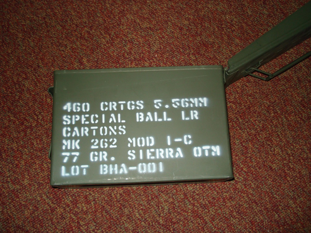 BLACK HILLS METAL AMMO CAN MILITARY STEEL BOX 5.56 MK262 MOD 1-C