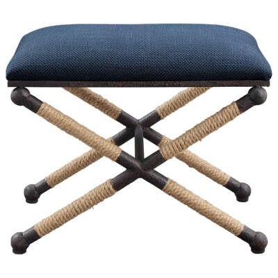 FIRTH IRON & ROPE 24'' COASTAL DECOR INSPIRED ACCENT BENCH UTTERMOST 23598