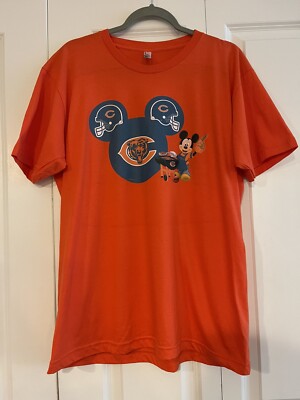 Rare American Apparel Disney Mickey Mouse Chicago Bears T-shirt Size Large